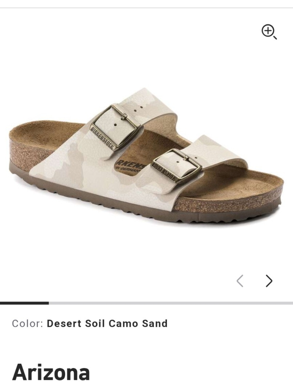 Birkenstock Arizona Camo Sand Two-Strap Slide